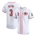 Odoa C.Reds #3 Ke'Bryan Hayes Player White Limited Elite Home Stitched Jerseys