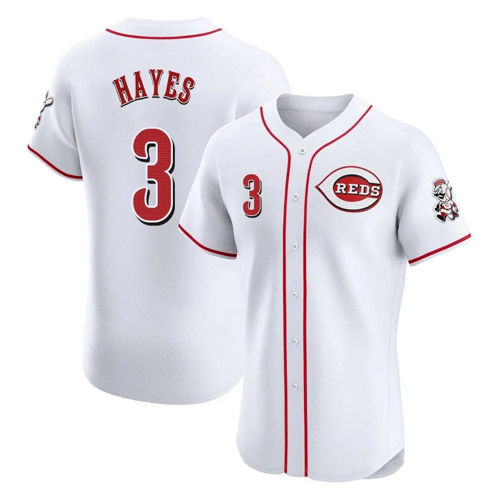 Odoa C.Reds #3 Ke'Bryan Hayes Player White Limited Elite Home Stitched Jerseys