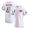 Odoa C.Reds #3 Ke'Bryan Hayes Player White Speedway Classic Limited Elite Home Stitched Jerseys
