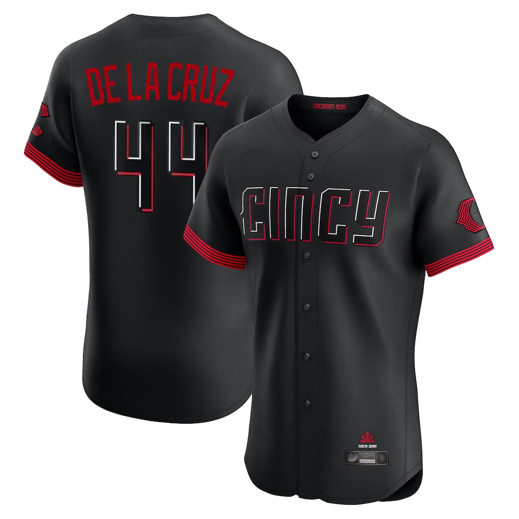Odoa C.Reds #44 Elly De La Cruz Player Black City Connect Limited Elite Home Stitched Jerseys