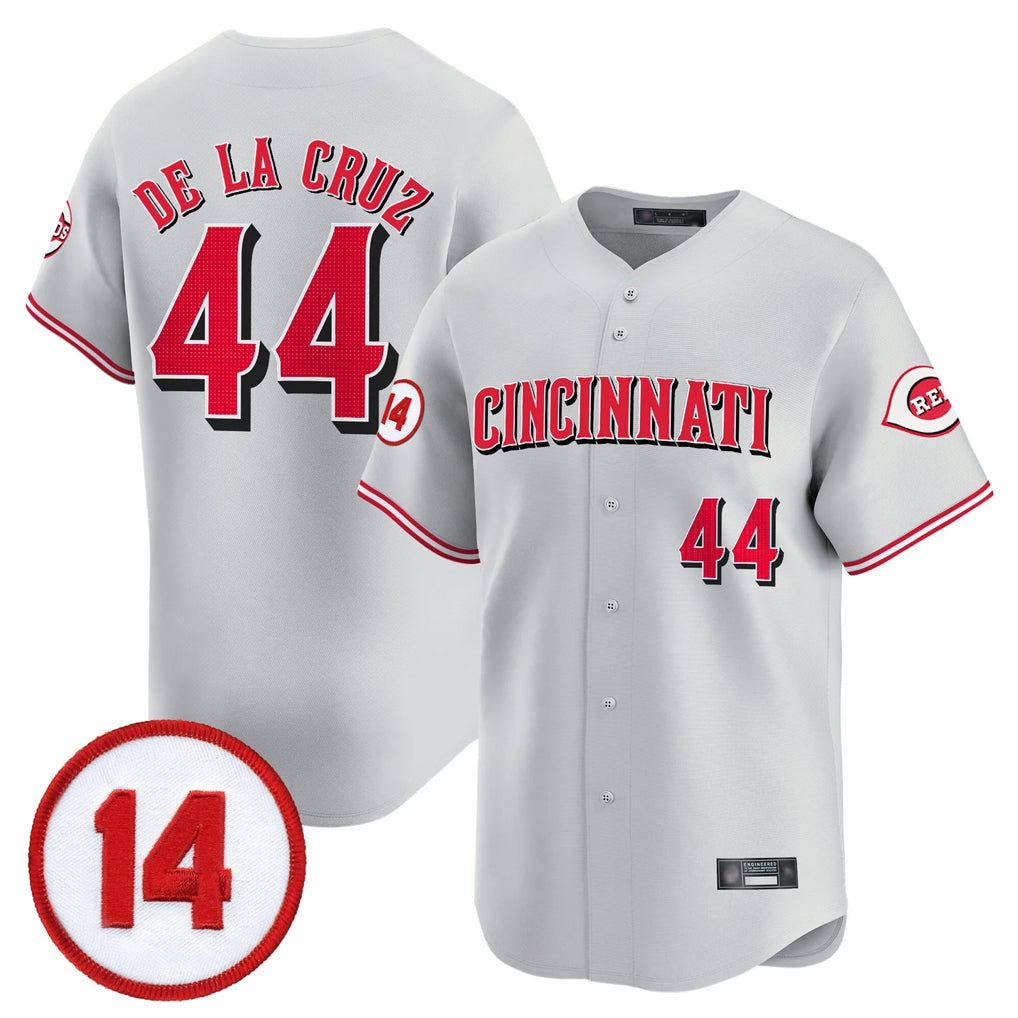Odoa C.Reds #44 Elly De La Cruz Player Gray Vapor Premier Limited Home Stitched Jerseys