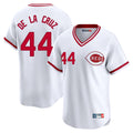 Odoa C.Reds #44 Elly De La Cruz Player White Cooperstown Collection Limited Stitched Jerseys
