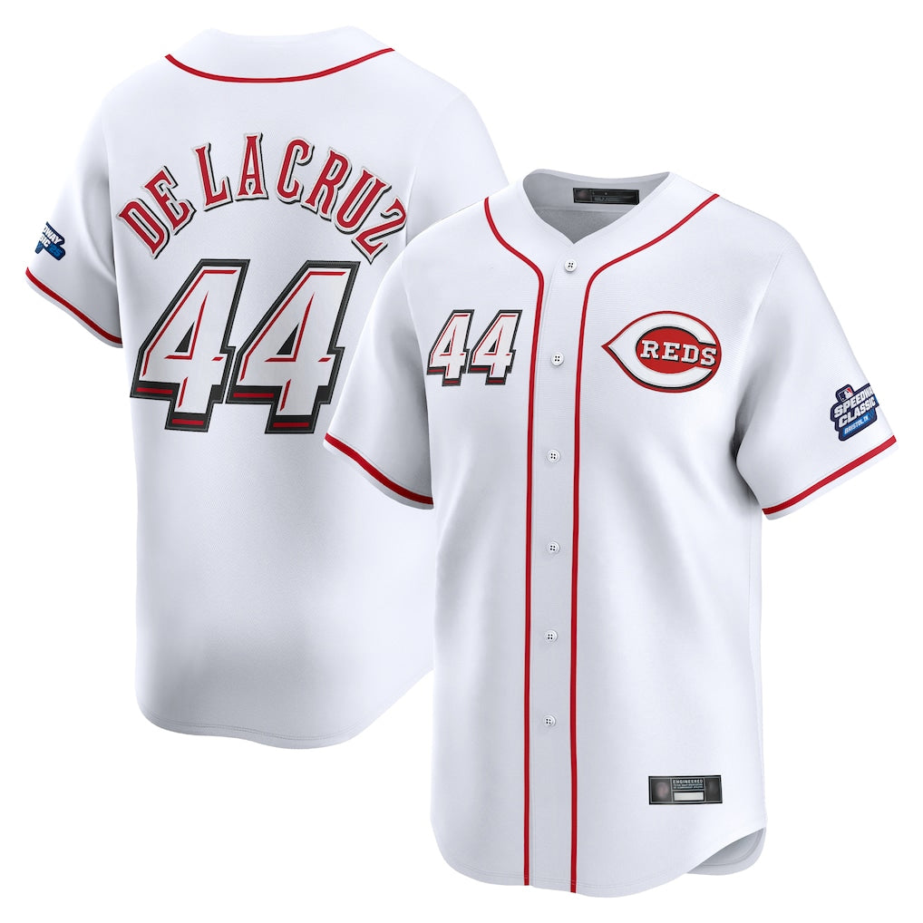 Odoa C.Reds #44 Elly De La Cruz Player White Speedway Classic Home Limited Stitched Jerseys