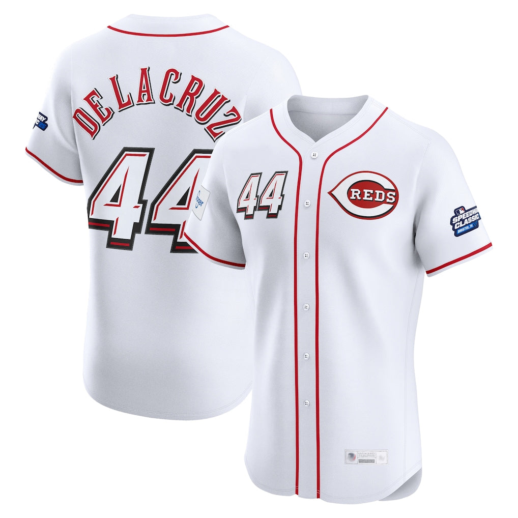 Odoa C.Reds #44 Elly De La Cruz Player White Speedway Classic Limited Elite Home Stitched Jerseys