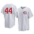 Odoa C.Reds #44 Elly De La Cruz Player White Stripe Field of Dreams Game Home Stitched Jerseys