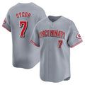 Odoa C.Reds #7 Spencer Steer Player Gray Home Limited Stitched Jerseys