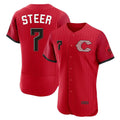 Odoa C.Reds #7 Spencer Steer Player Red 2026 City Connect Limited Elite Home Stitched Jerseys