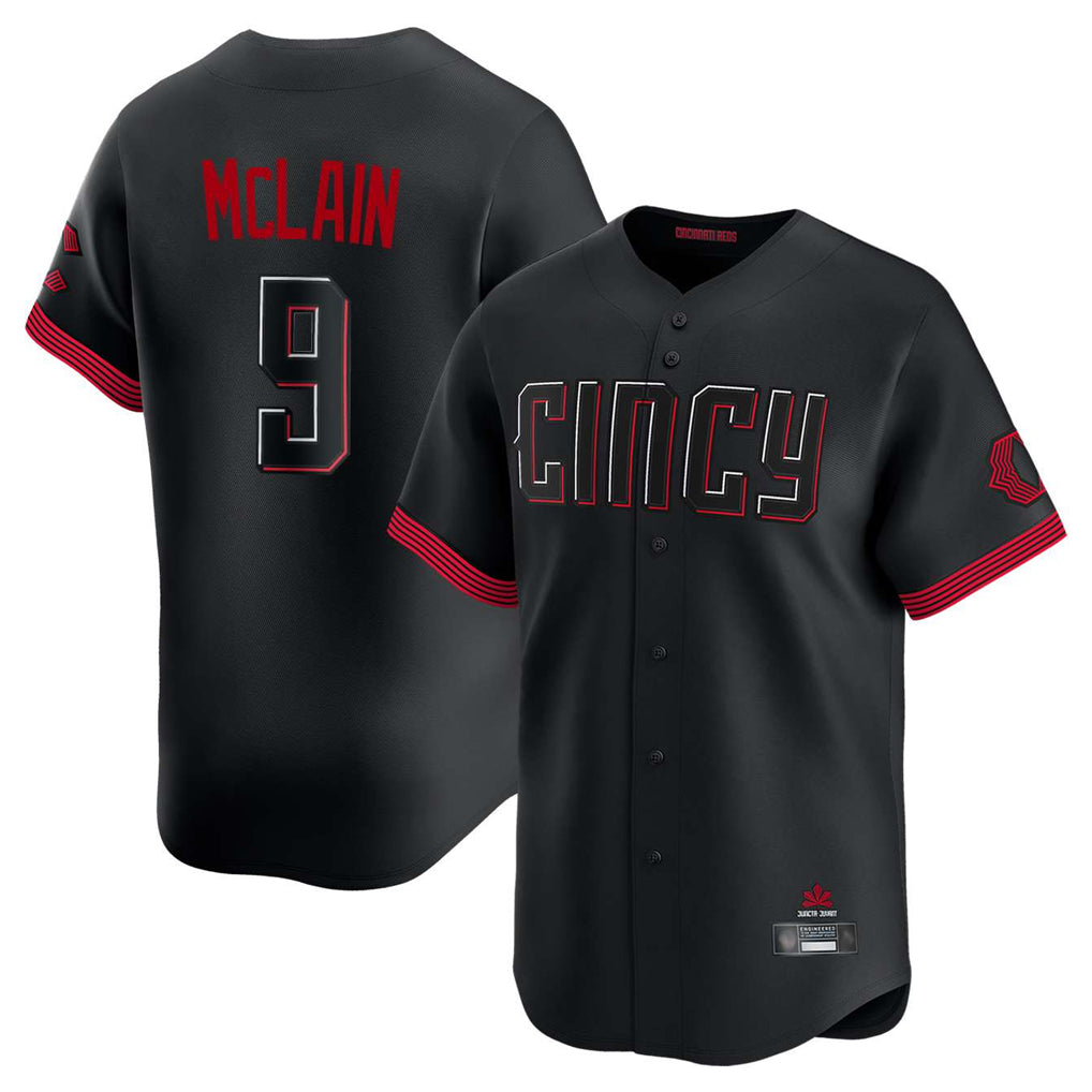 Odoa C.Reds #9 Matt McLain Player Black City Connect Home Limited Stitched Jerseys