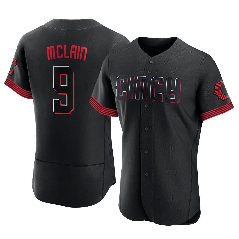 Odoa C.Reds #9 Matt McLain Player Black City Connect Limited Elite Home Stitched Jerseys