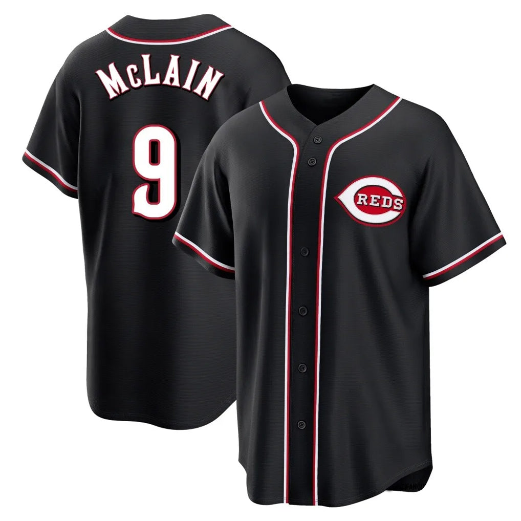 Odoa C.Reds #9 Matt McLain Player Black Fashion Out Home Game Stitched Jerseys