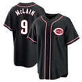 Odoa C.Reds #9 Matt McLain Player Black Fashion Out Home Game Stitched Jerseys