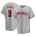 Odoa C.Reds #9 Matt McLain Player Gray Home Game Stitched Jerseys