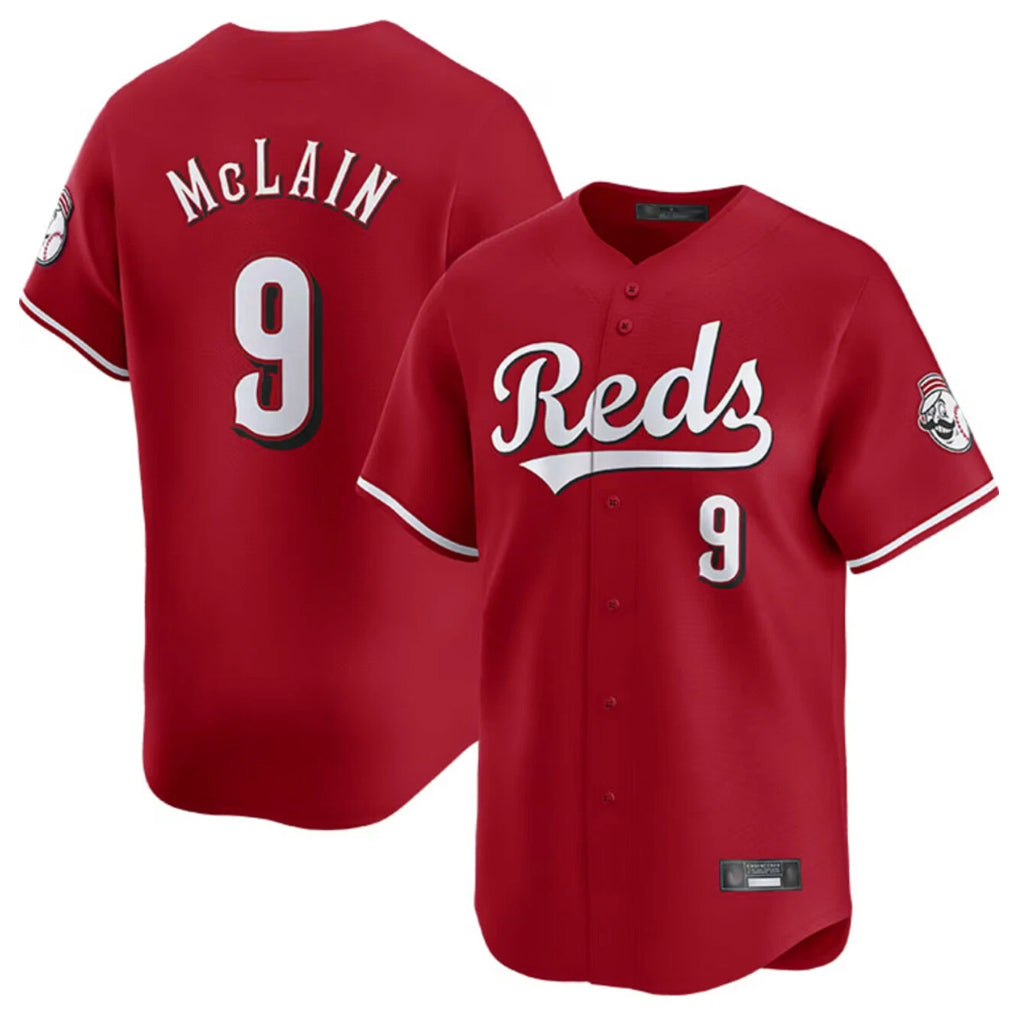 Odoa C.Reds #9 Matt McLain Player Red Home Limited Stitched Jerseys