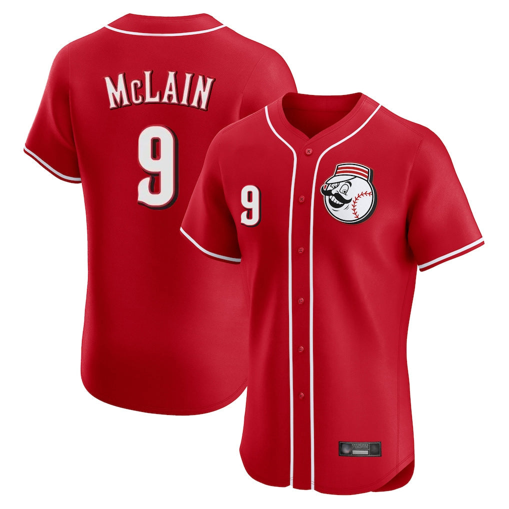 Odoa C.Reds #9 Matt McLain Player Red Limited Elite Home Game Stitched Jerseys