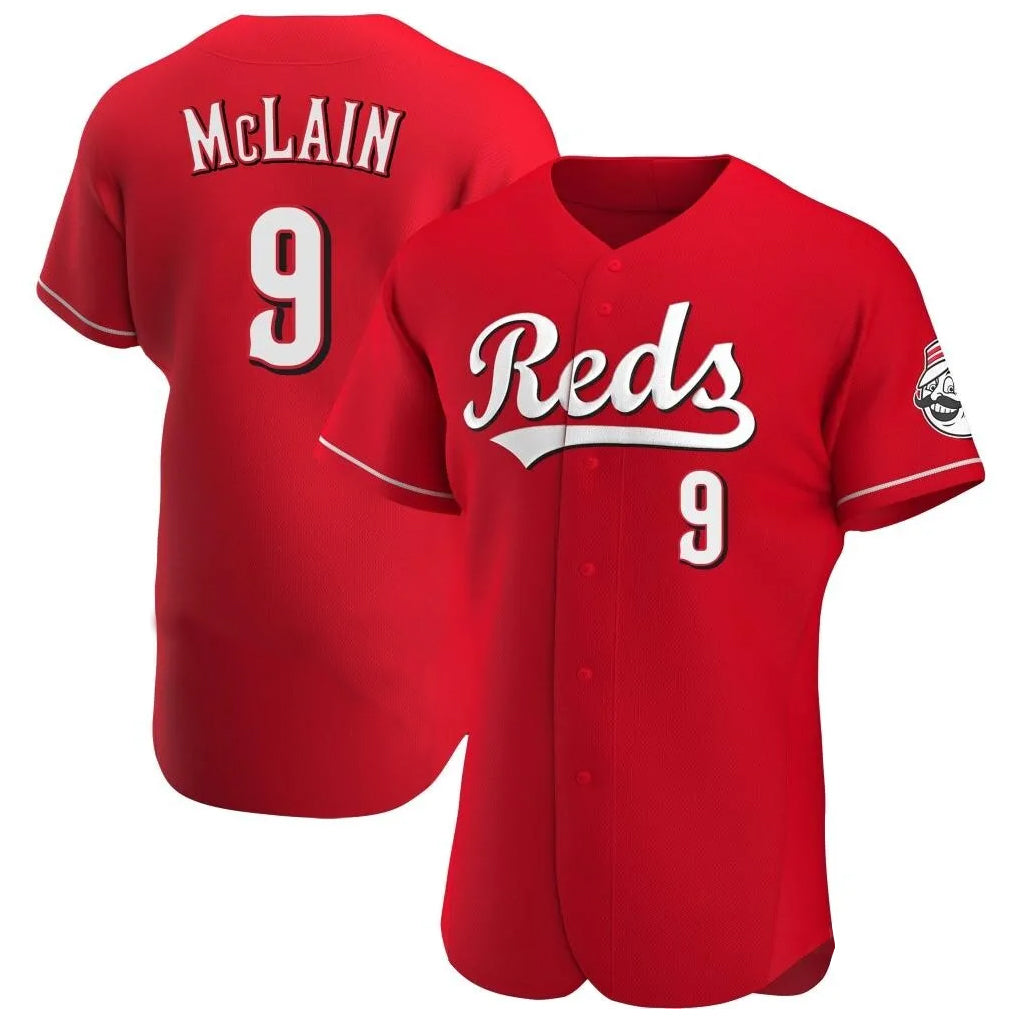 Odoa C.Reds #9 Matt McLain Player Red Limited Elite Home Stitched Jerseys