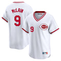 Odoa C.Reds #9 Matt McLain Player White Cooperstown Collection Limited T-shirt Home Stitched Jerseys