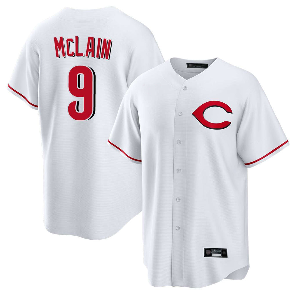 Odoa C.Reds #9 Matt McLain Player White Home Game Stitched Jerseys