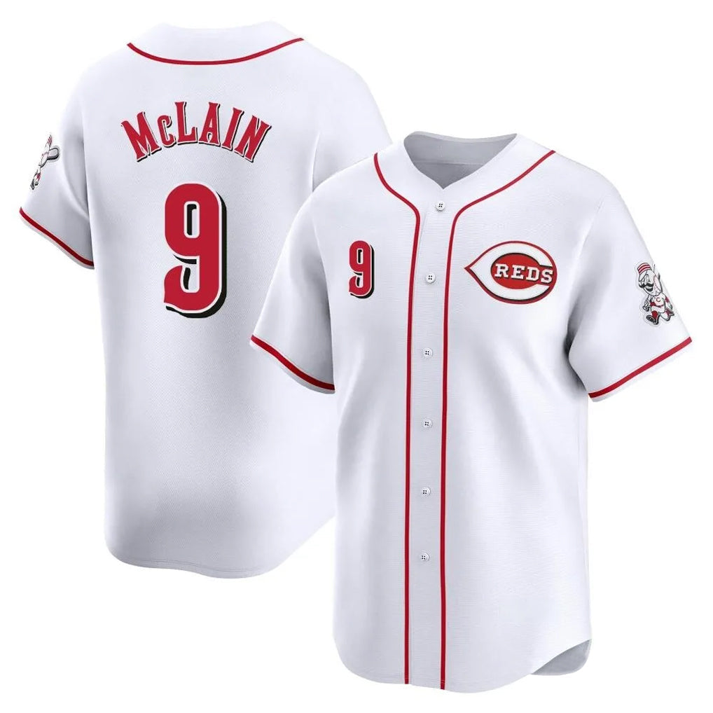 Odoa C.Reds #9 Matt McLain Player White Home Limited Stitched Jerseys