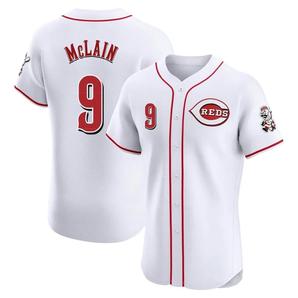 Odoa C.Reds #9 Matt McLain Player White Limited Elite Home Stitched Jerseys