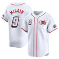 Odoa C.Reds #9 Matt McLain Player White Speedway Classic Home Limited Stitched Jerseys
