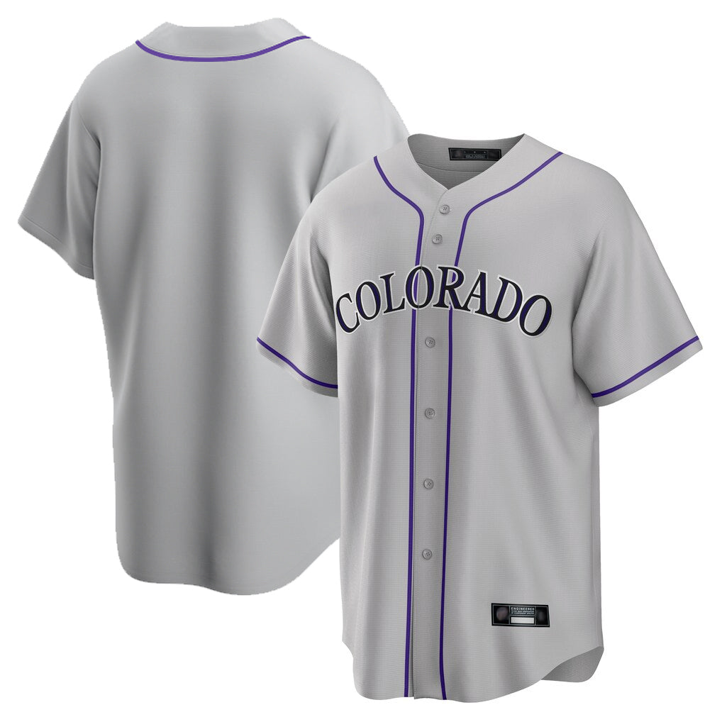 Odoa C.Rockies Gray Game Home Blank Player Stitched Jerseys