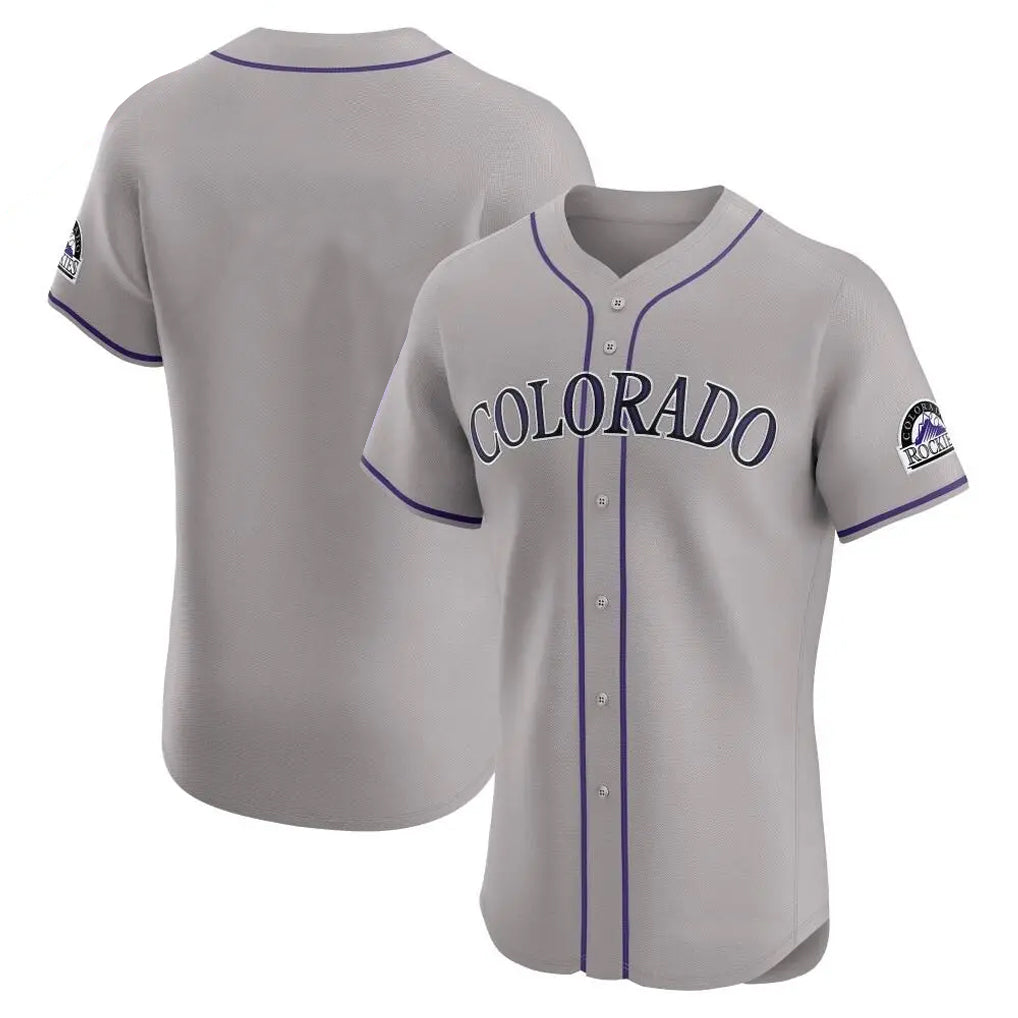 Odoa C.Rockies Gray Limited Elite Home Blank Player Stitched Jerseys