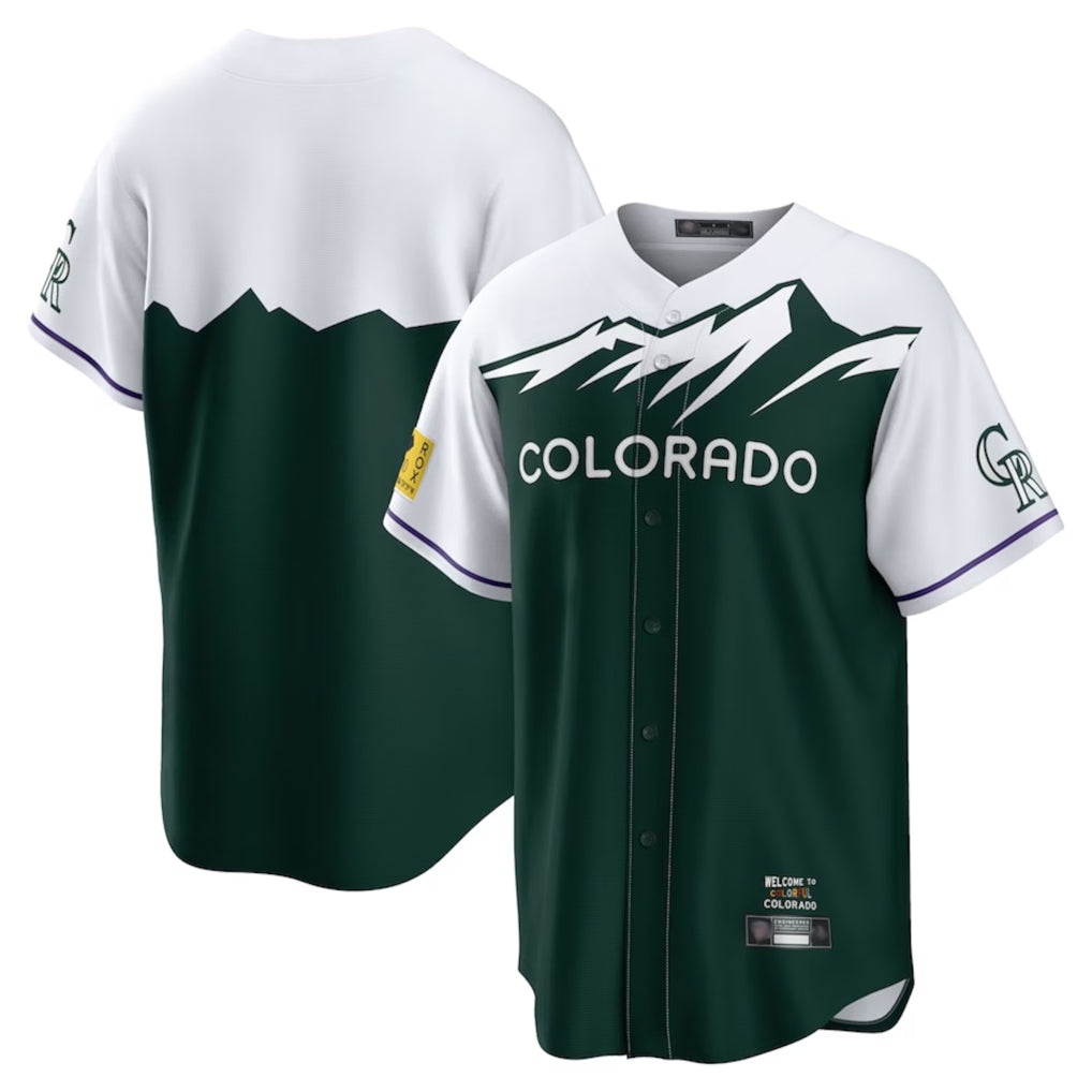 Odoa C.Rockies Green City Connect Home Game Blank Player Stitched Jerseys
