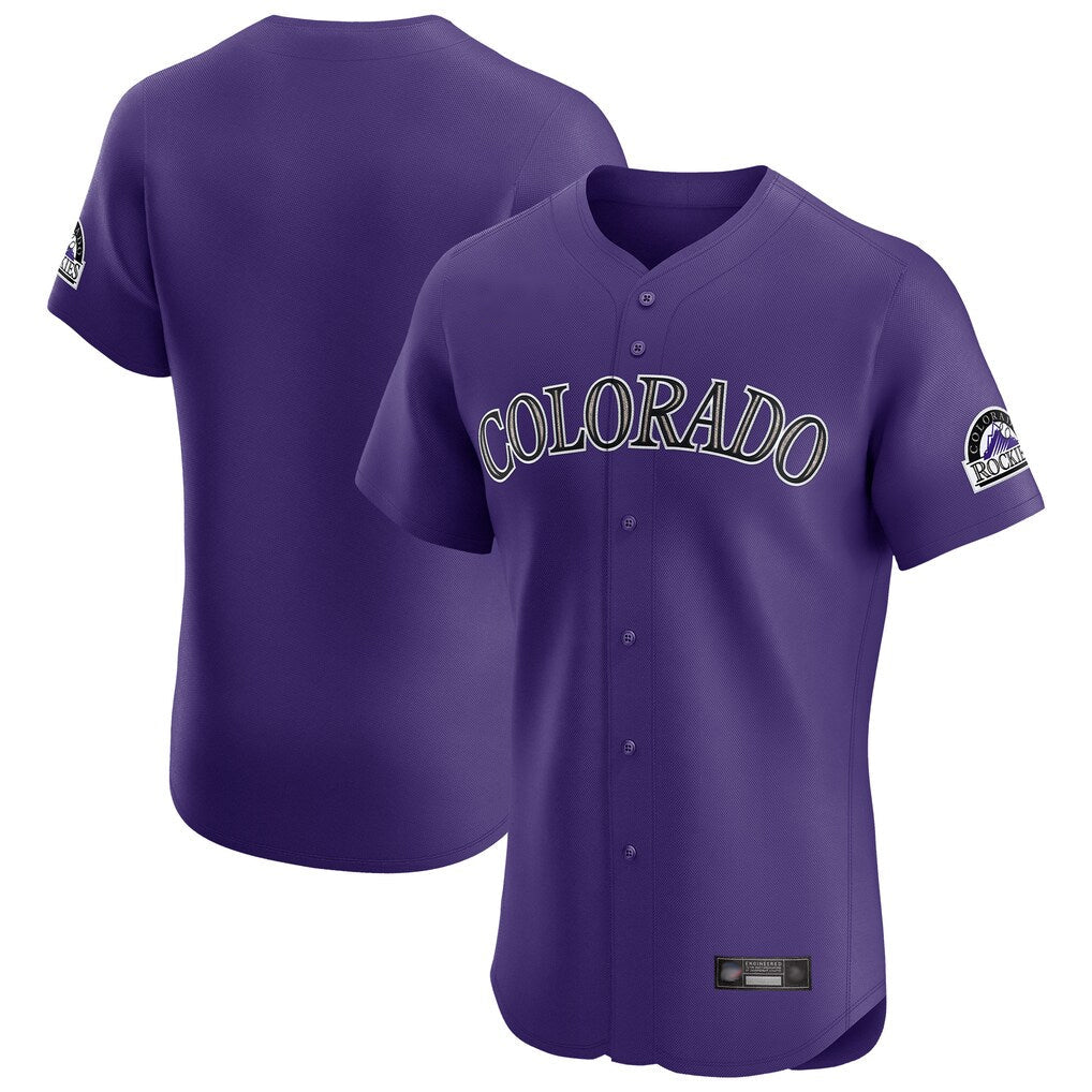 Odoa C.Rockies Purple Limited Elite Home Blank Player Stitched Jerseys