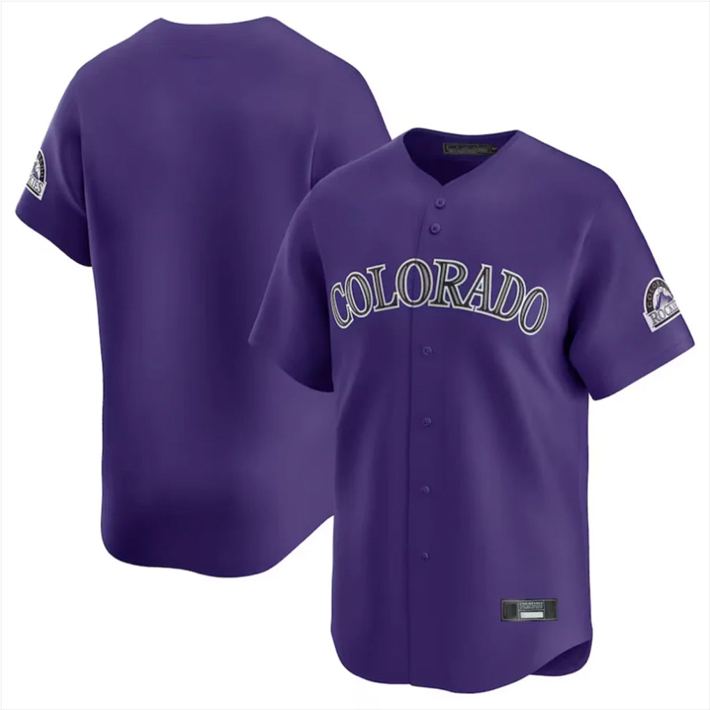 Odoa C.Rockies Purple Limited Home Blank Player Stitched Jerseys