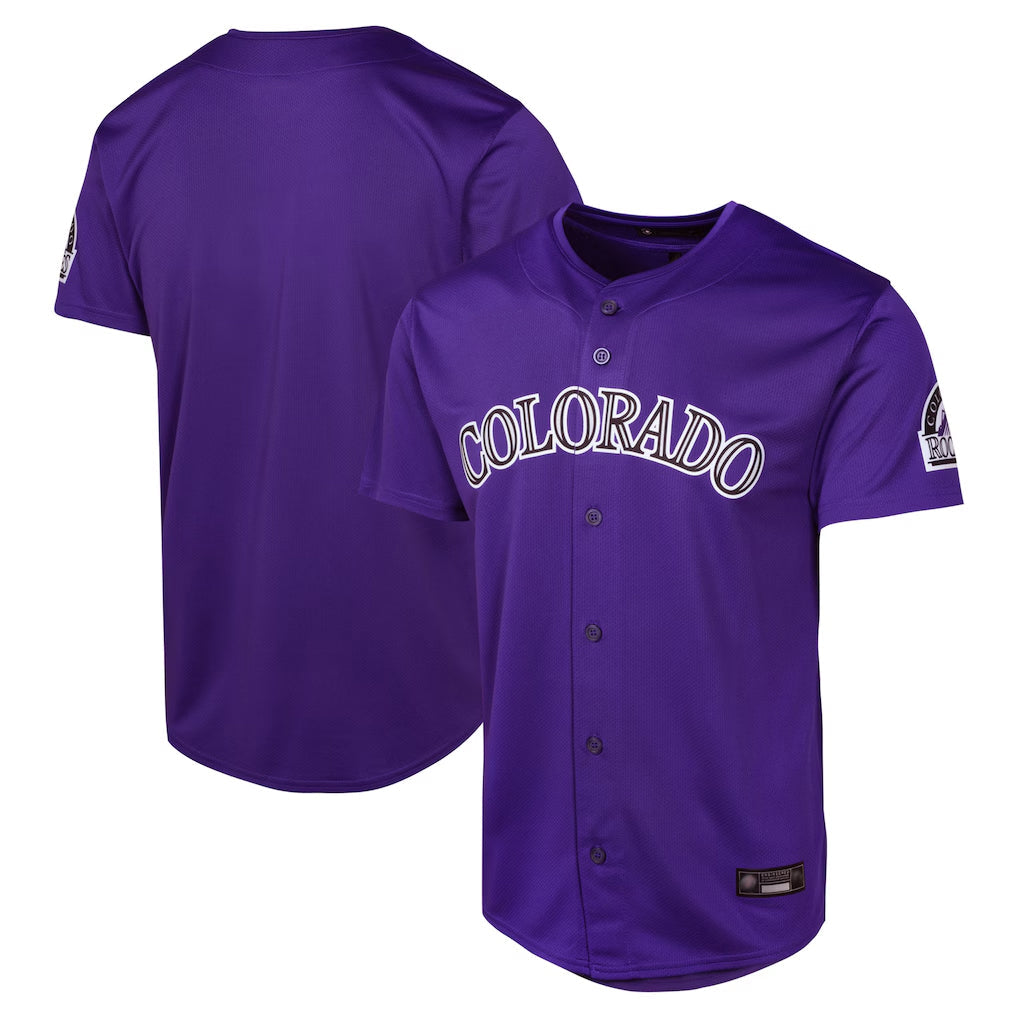 Odoa C.Rockies Purple Limited Home Game Blank Player Stitched Jerseys