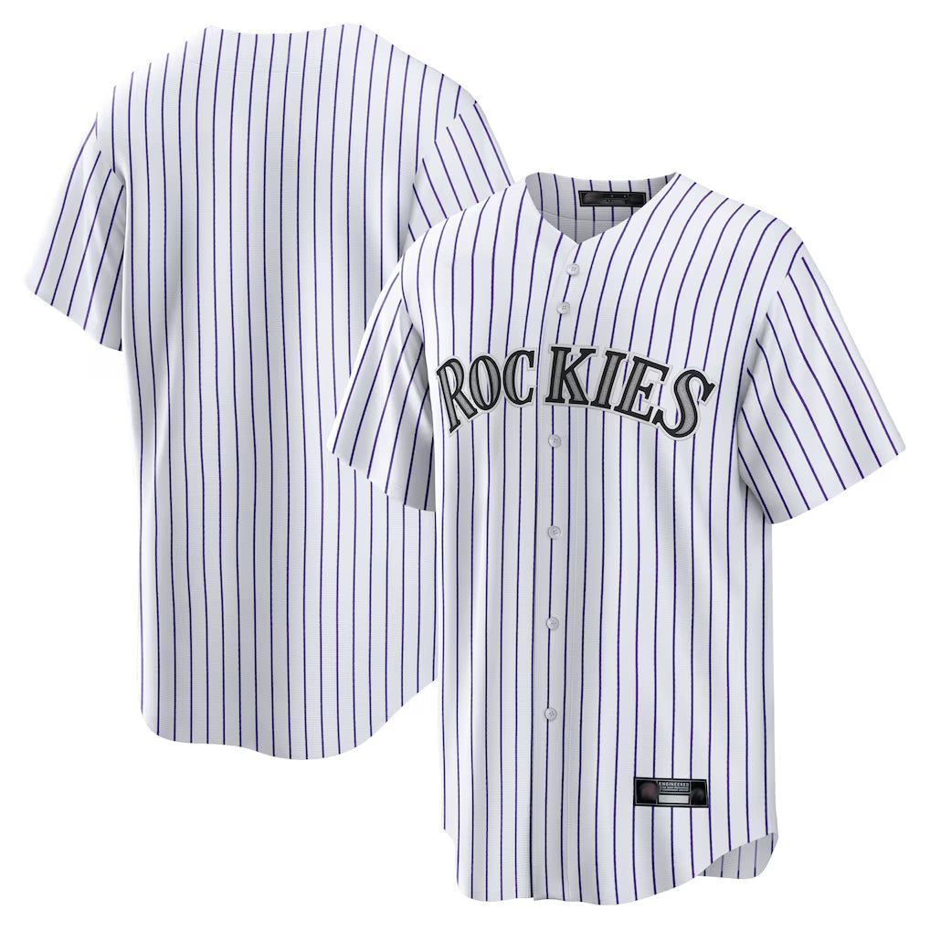 Odoa C.Rockies White Game Home Blank Player Stitched Jerseys