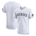 Odoa C.Rockies White Limited Home Blank Player Stitched Jerseys