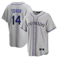 Odoa C.Rockies #14 Ezequiel Tovar Player Gray Game Home Stitched Jerseys