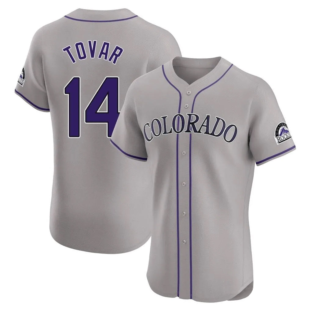 Odoa C.Rockies #14 Ezequiel Tovar Player Gray Limited Elite Home Stitched Jerseys