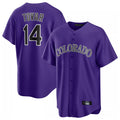 Odoa C.Rockies #14 Ezequiel Tovar Player Purple Game Home Stitched Jerseys