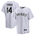 Odoa C.Rockies #14 Ezequiel Tovar Player White Game Home Stitched Jerseys