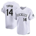 Odoa C.Rockies #14 Ezequiel Tovar Player White Limited Home Stitched Jerseys