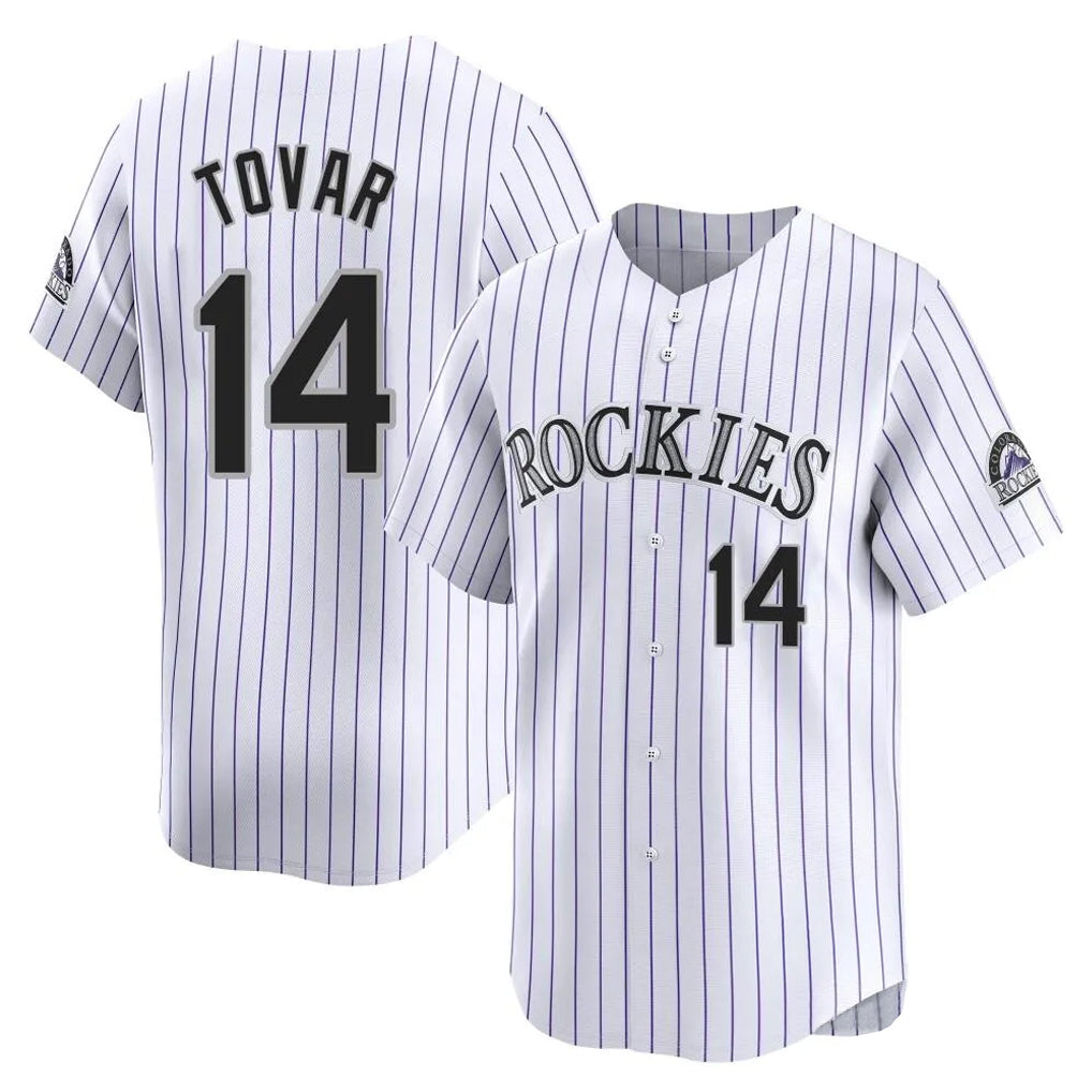 Odoa C.Rockies #14 Ezequiel Tovar Player White Limited Home Stitched Jerseys