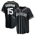 Odoa C.Rockies #15 Hunter Goodman Player Black Fashion Out Home Game Stitched Jerseys