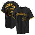 Odoa C.Rockies #15 Hunter Goodman Player Black Snake Skin City Home Game Stitched Jerseys