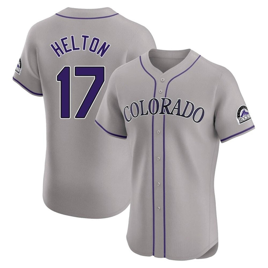 Odoa C.Rockies #17 Todd Helton Player Gray Limited Elite Home Stitched Jerseys