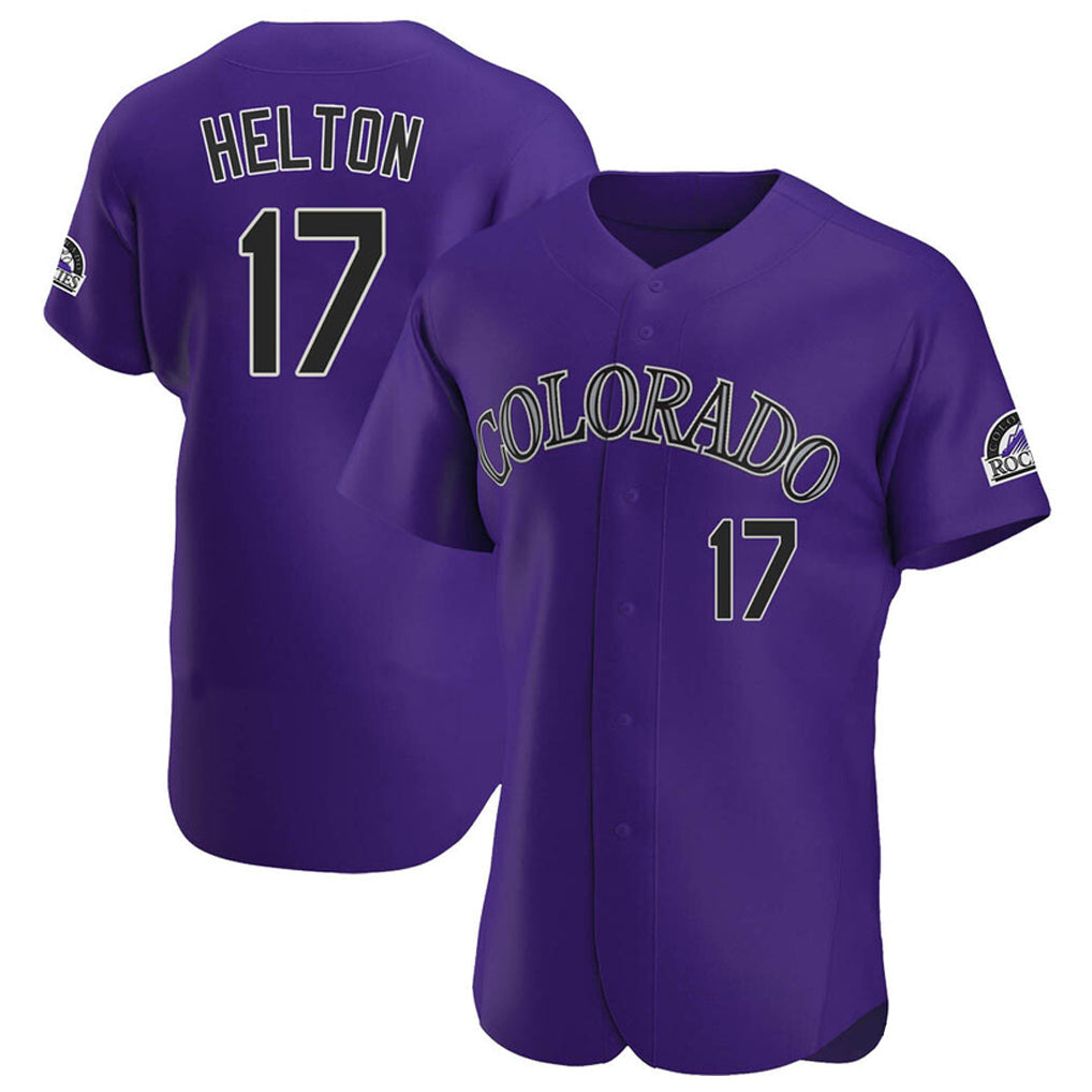 Odoa C.Rockies #17 Todd Helton Player Purple Limited Elite Home Stitched Jerseys