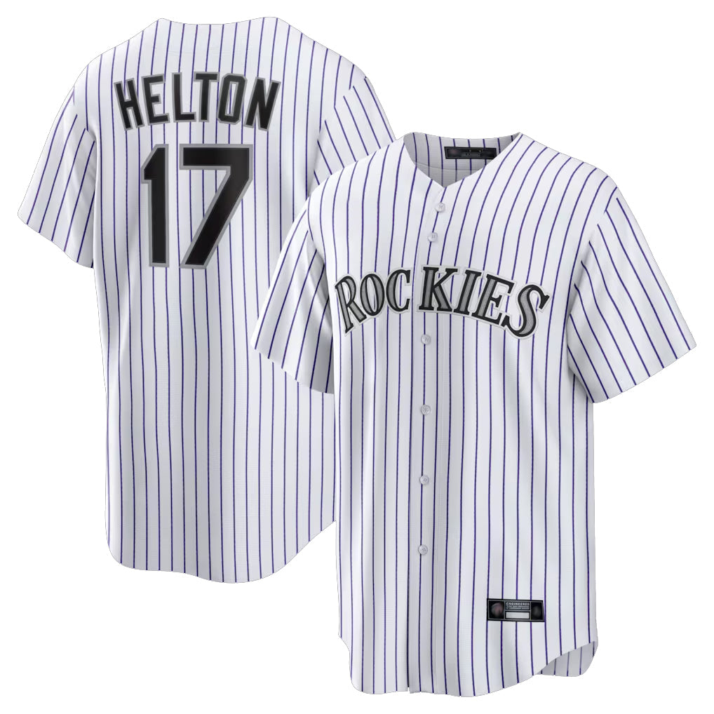 Odoa C.Rockies #17 Todd Helton Player White Game Home Stitched Jerseys