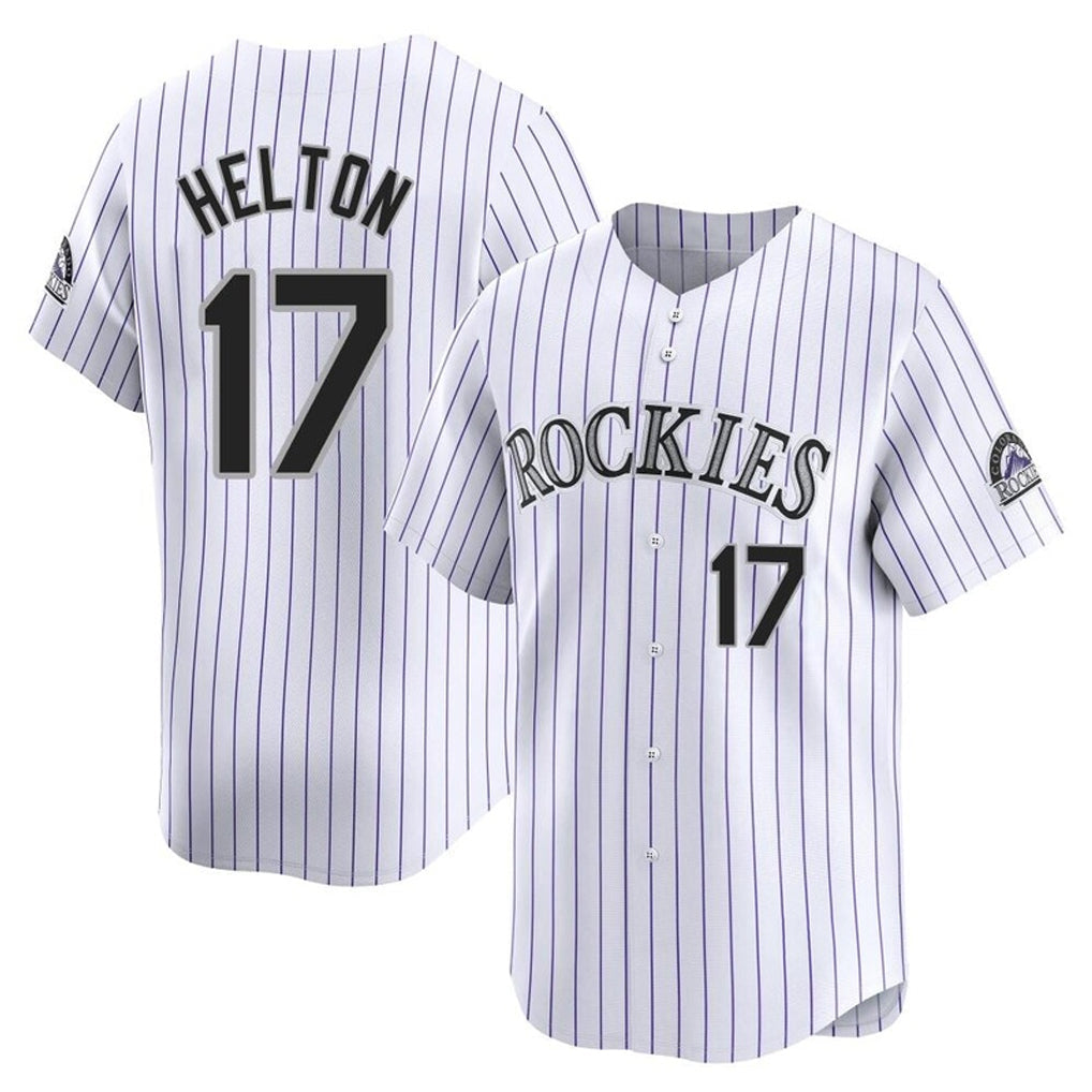 Odoa C.Rockies #17 Todd Helton Player White Limited Home Stitched Jerseys