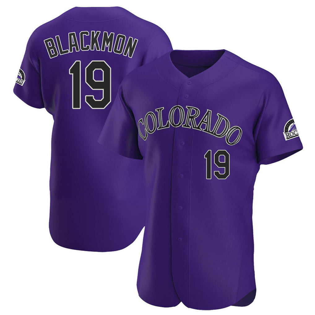 Odoa C.Rockies #19 Charlie Blackmon Player Purple Limited Elite Home Stitched Jerseys