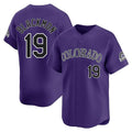 Odoa C.Rockies #19 Charlie Blackmon Player Purple Limited Home Stitched Jerseys