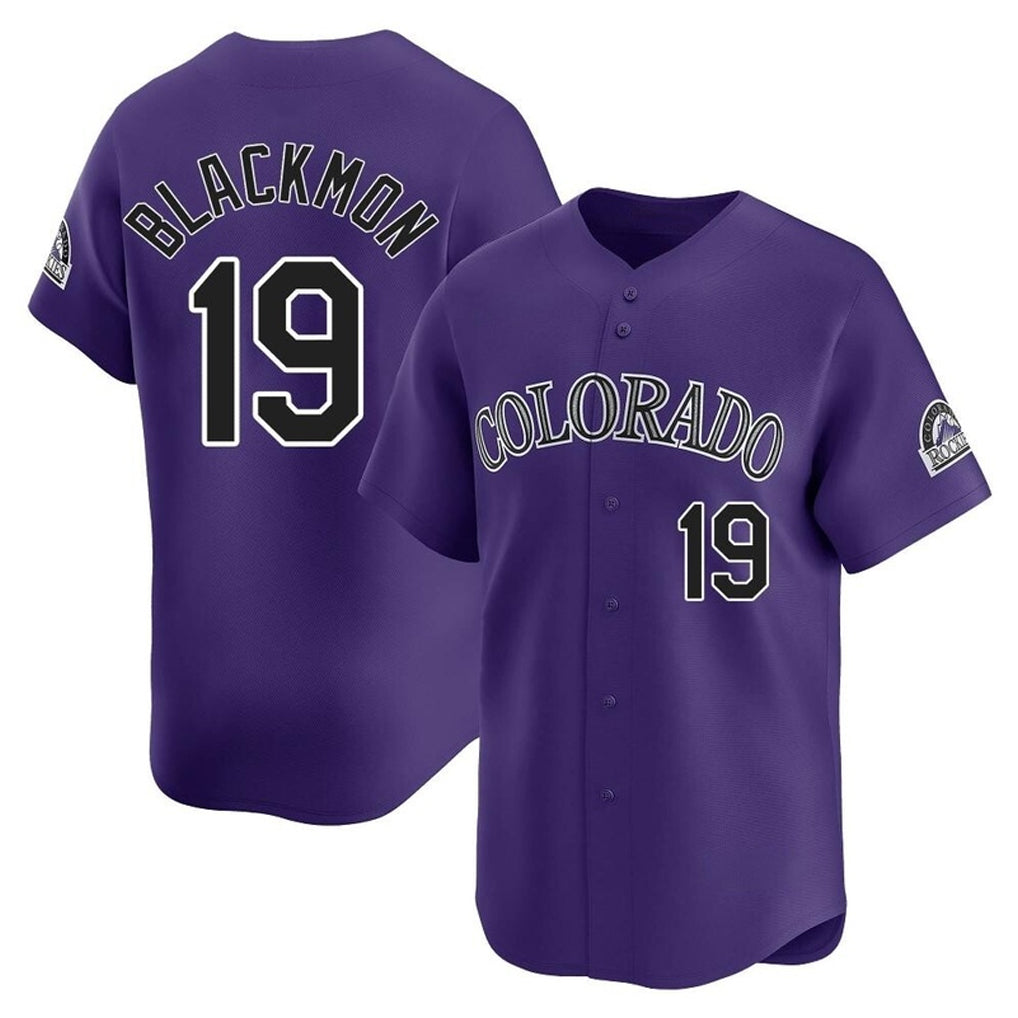 Odoa C.Rockies #19 Charlie Blackmon Player Purple Limited Home Stitched Jerseys