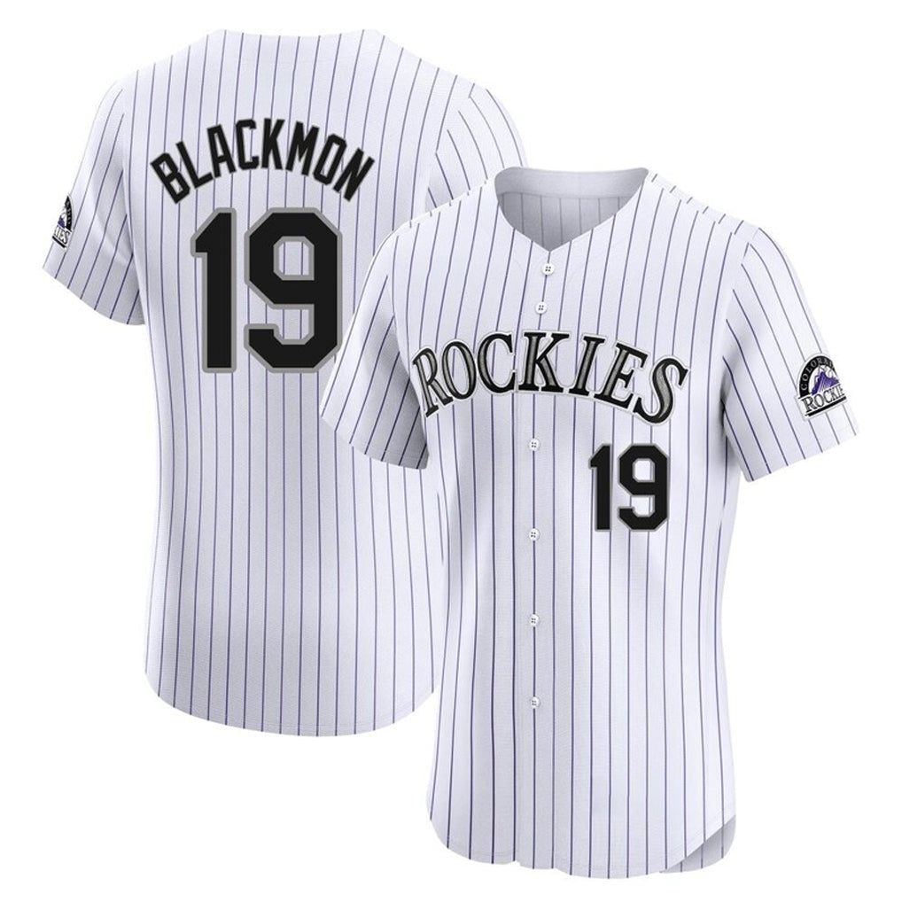 Odoa C.Rockies #19 Charlie Blackmon Player White Limited Elite Home Stitched Jerseys