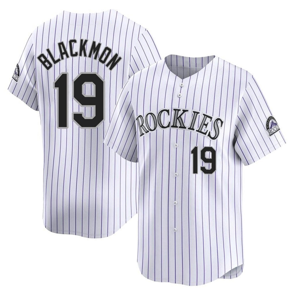 Odoa C.Rockies #19 Charlie Blackmon Player White Limited Home Stitched Jerseys