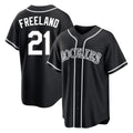 Odoa C.Rockies #21 Kyle Freeland Player Black Fashion Out Home Game Stitched Jerseys